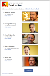 Vote for the Oscars - Contest App by Boston.com