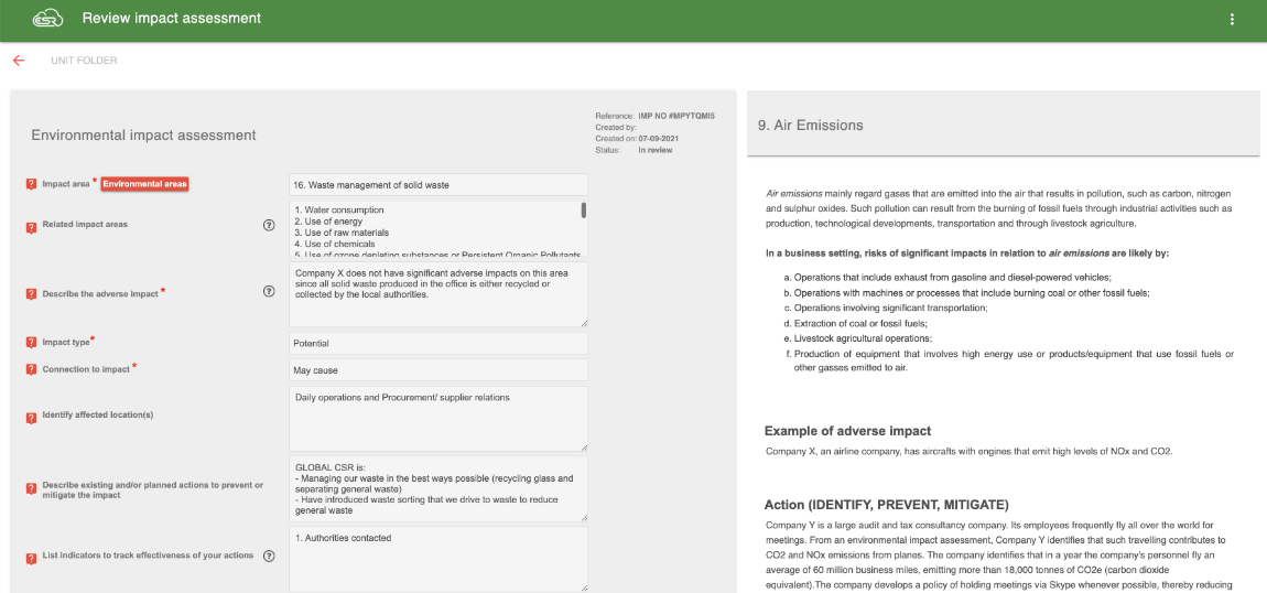 ENVIRONMENTAL IMPACT ASSESSMENT: Identify and assess potential environmental impacts